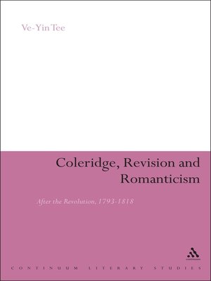 cover image of Coleridge, Revision and Romanticism